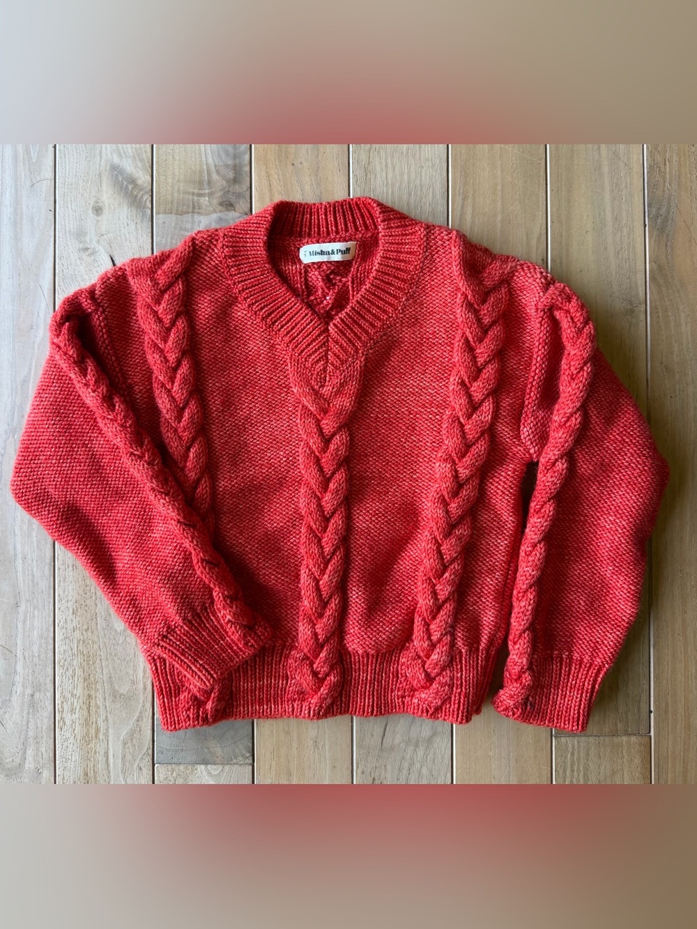 Misha and puff braided sweater 2y